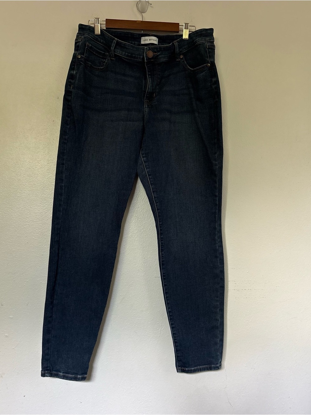 Lane Bryant Dark Wash Mid-Rise Skinny Jeans Long Plus Size 18L